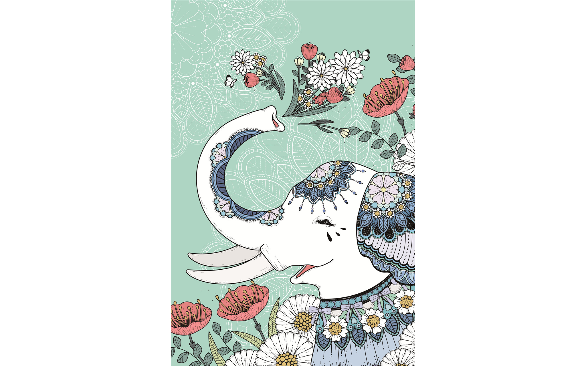 Flowered Elephant