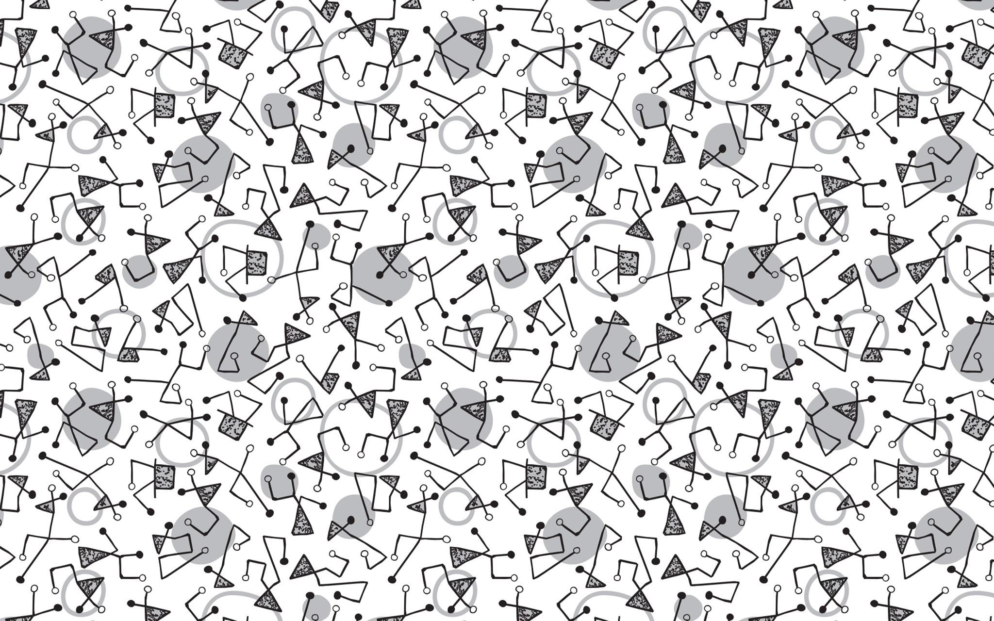 Abstract Geometrical Nodes White BG Seamless