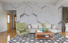 Abstract Hexagon Geometric Tiles