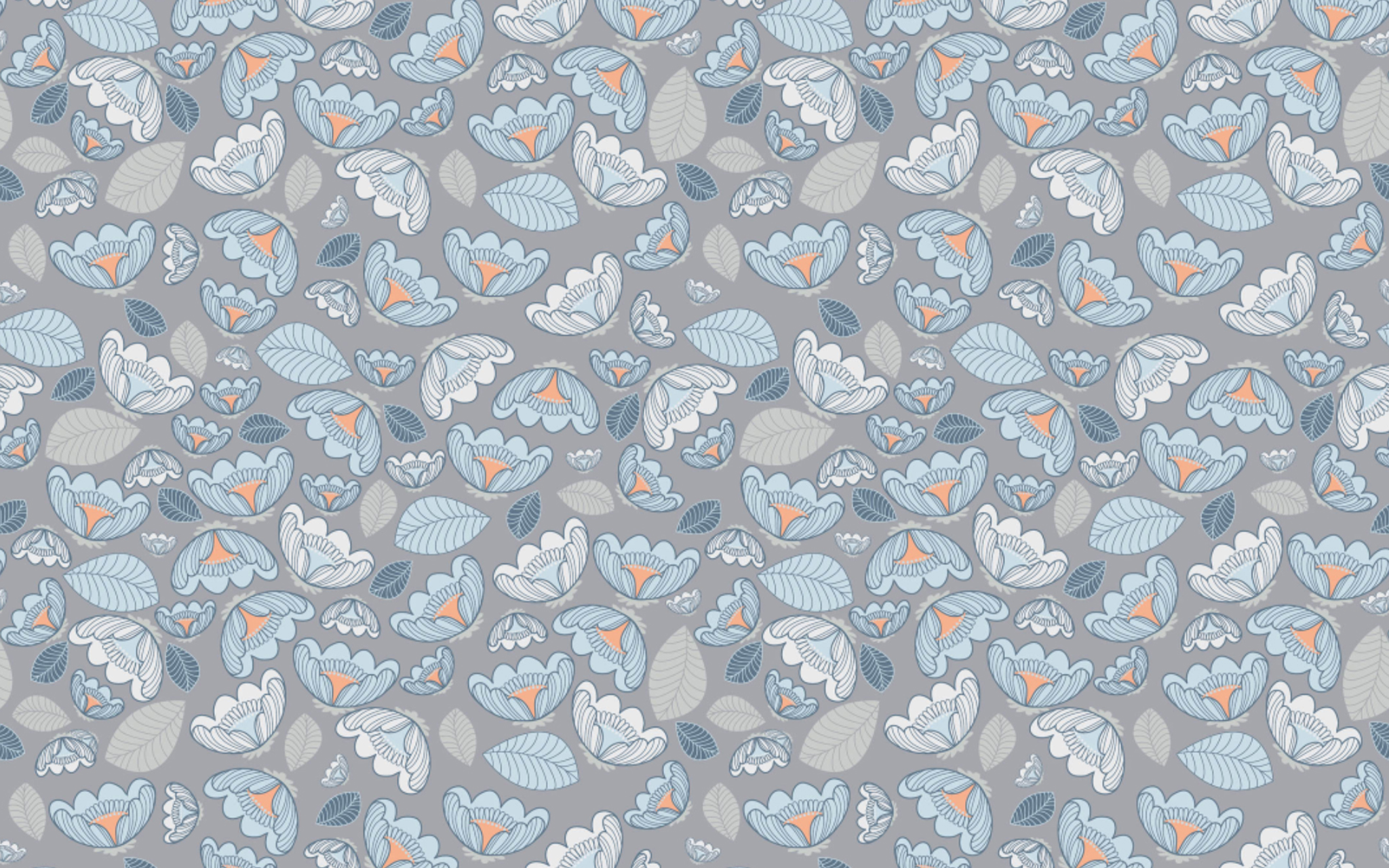 Floral Gray Pattern Seamless