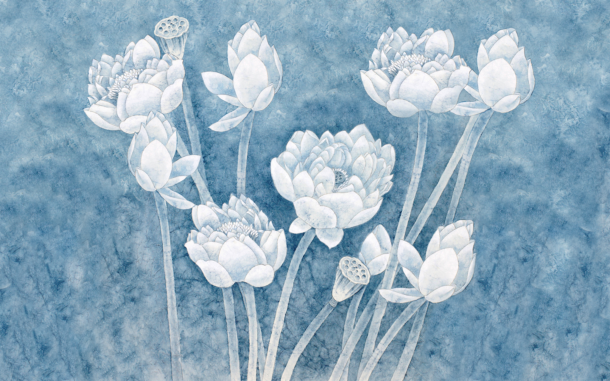 Pastel Blue Flowers