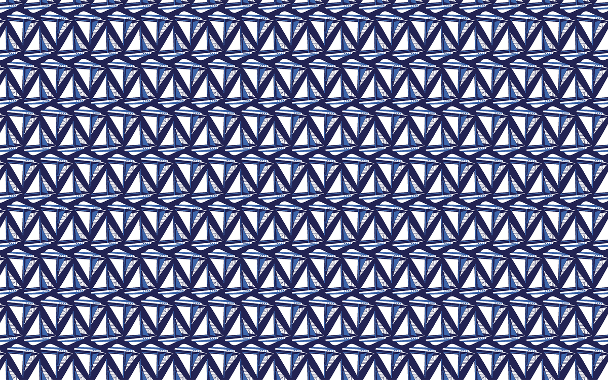 Geo Abstract Blue and White Pattern/Seamless