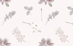 Grayish Plum Leaves Pattern Light Pink BG Seamless