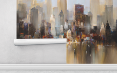 Oil Painted City Skyline