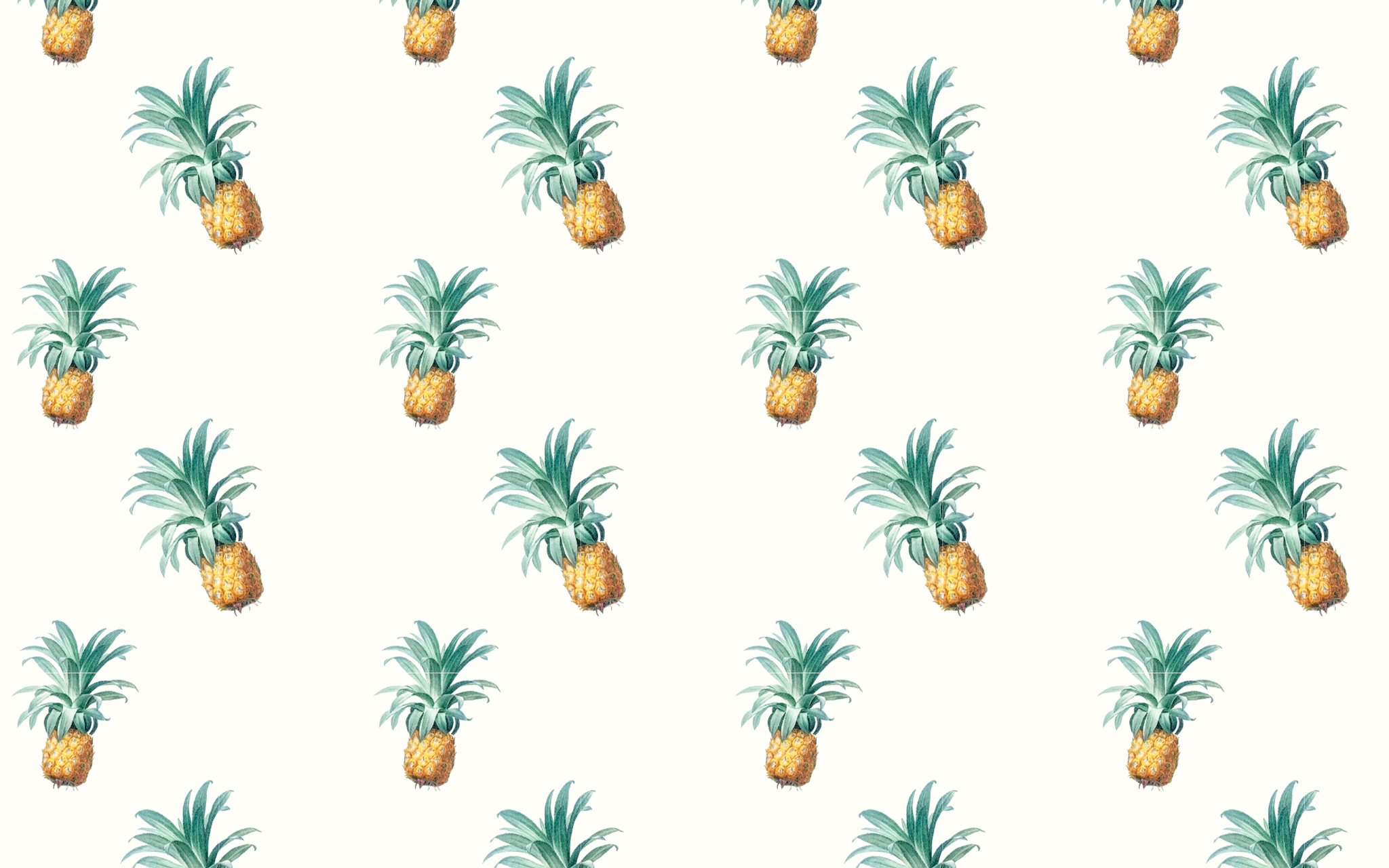 Pineapple Pattern Off-White BG Seamless