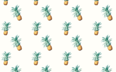 Pineapple Pattern Off-White BG Seamless