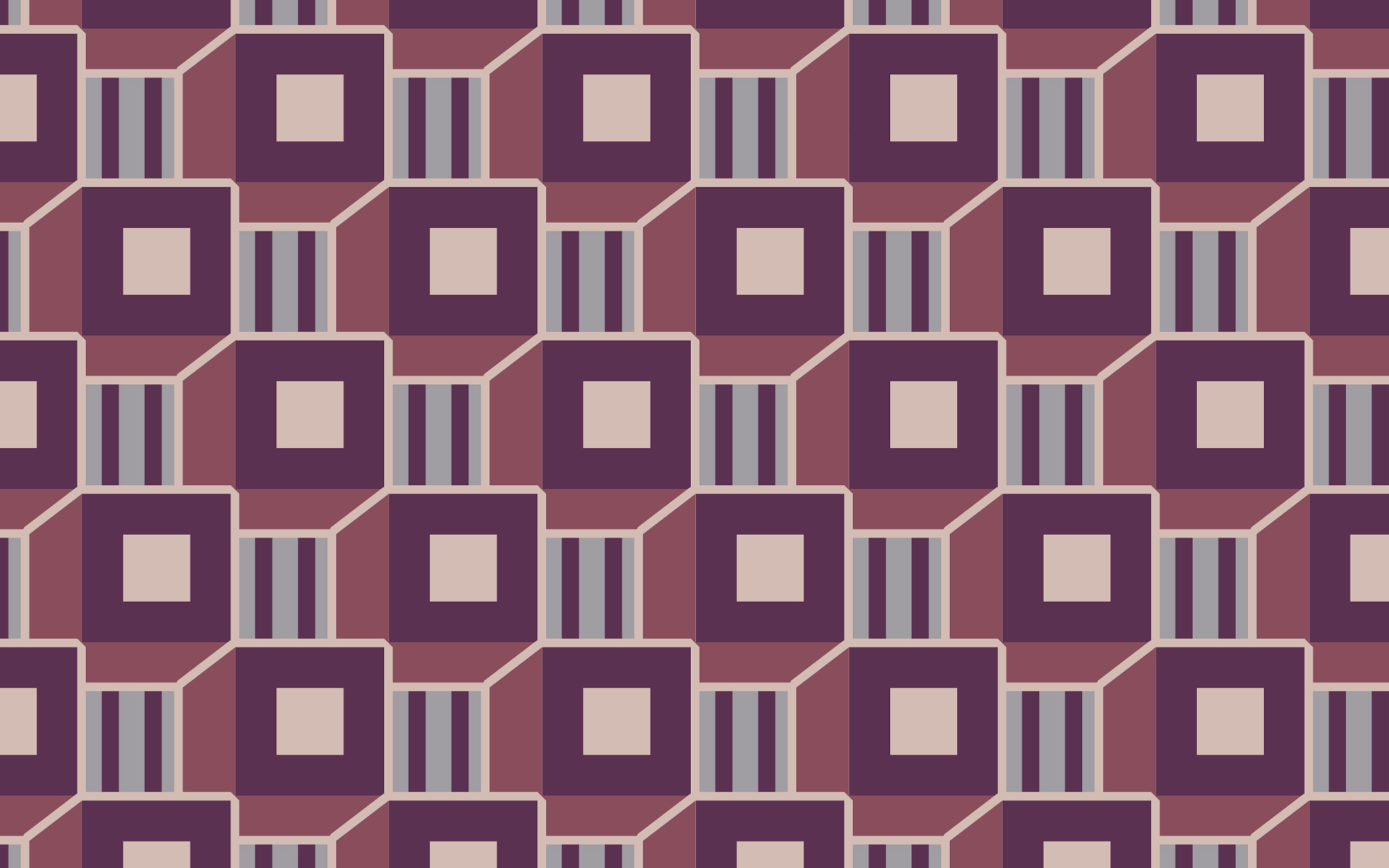 Purple Squares abd Vertical Lines Plum Color BG Seamless