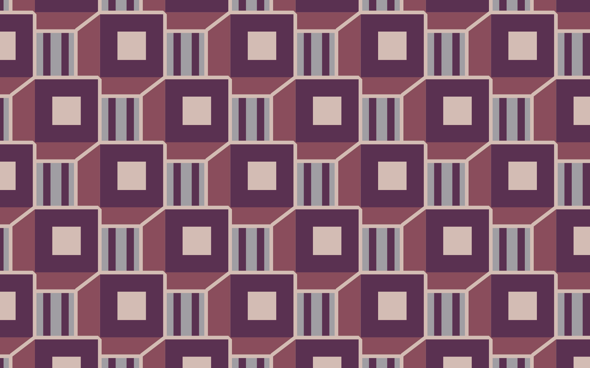 Purple Squares abd Vertical Lines Plum Color BG Seamless