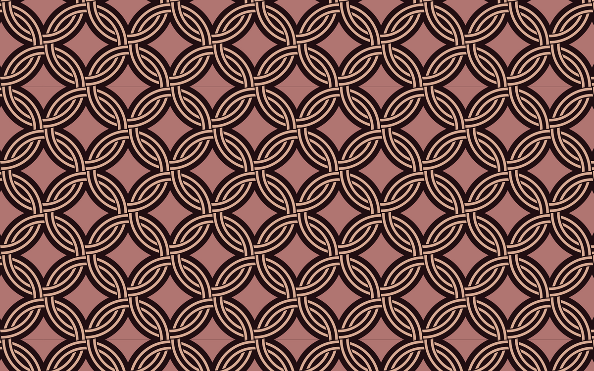 Round Chain Link Pattern Rose Pink BG Seamless