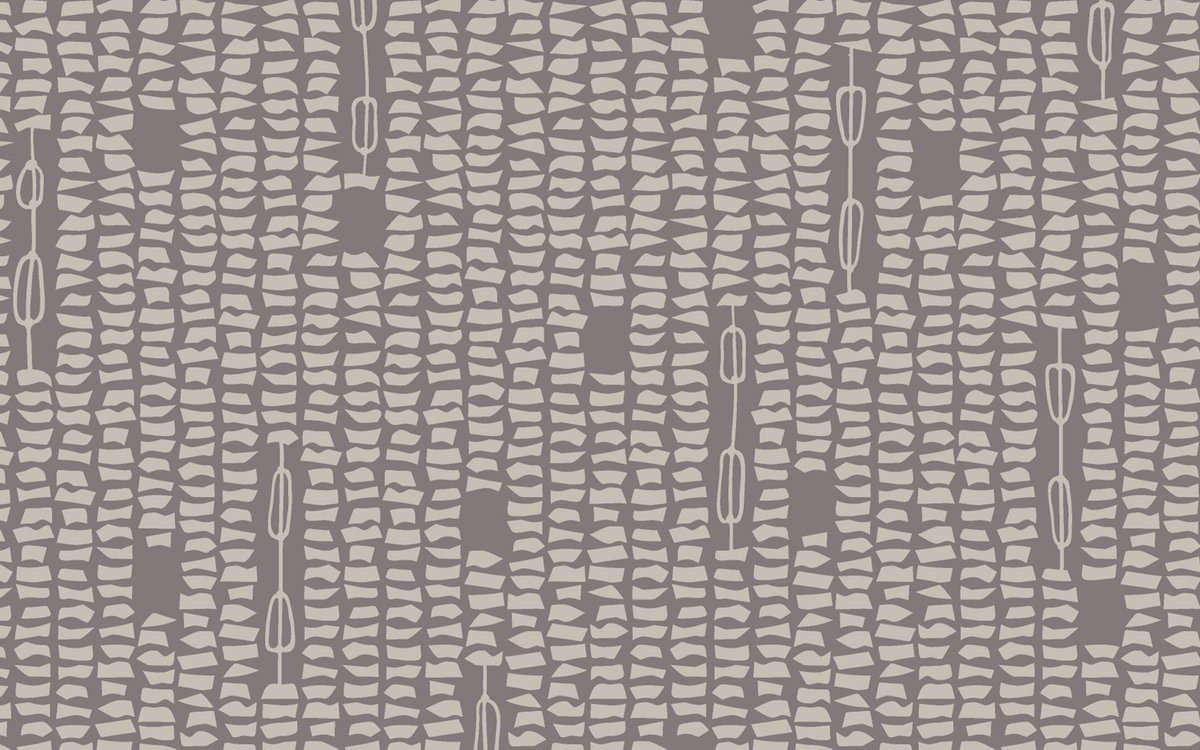 Stacks of Odd-Shaped Art Pattern Gray BG Seamless