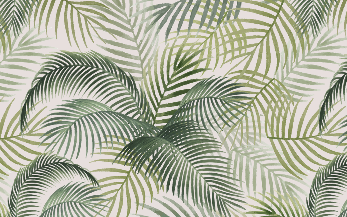 Tropical Leaves Off-White BG Seamless