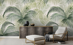 Tropical Leaves Off-White BG Seamless