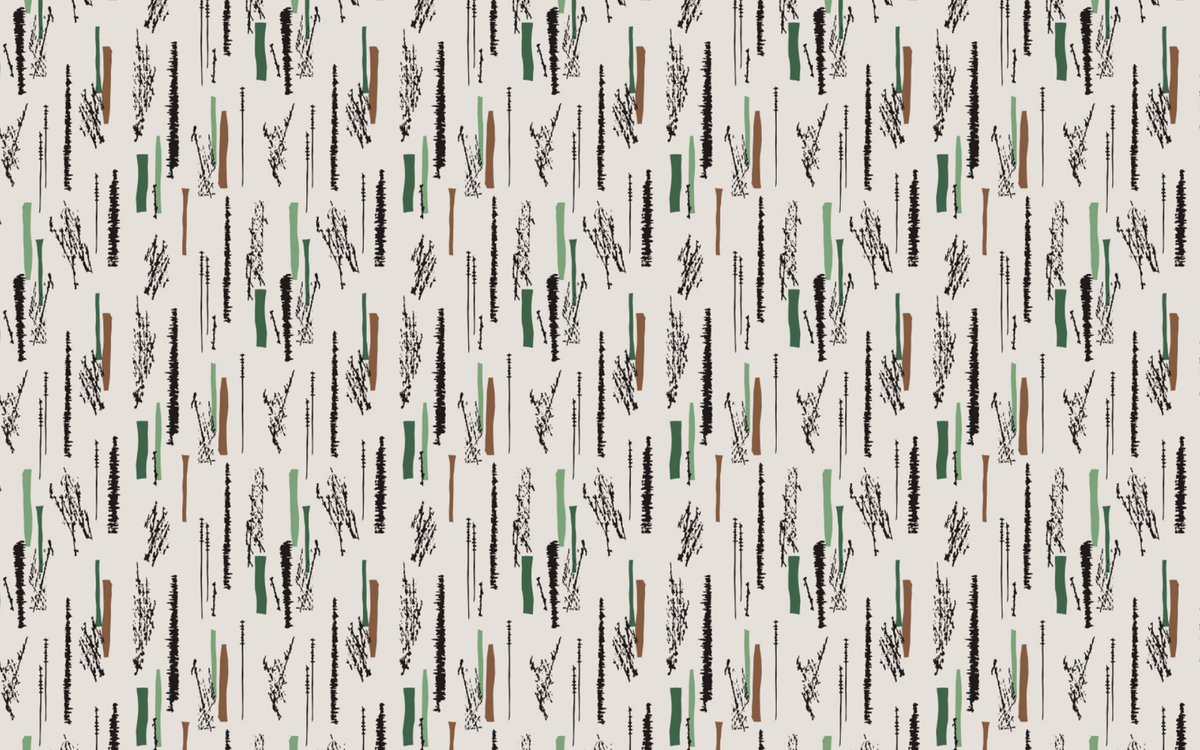 Vertical Green Lines Cream BG Seamless